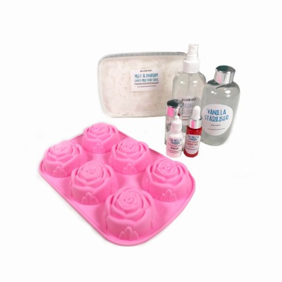 Peppermint Candy Apple Roses Soap Kit